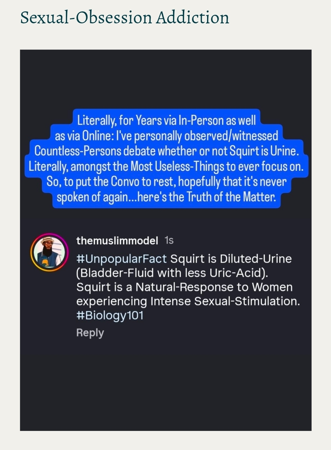 Sexual-Obsession Addiction