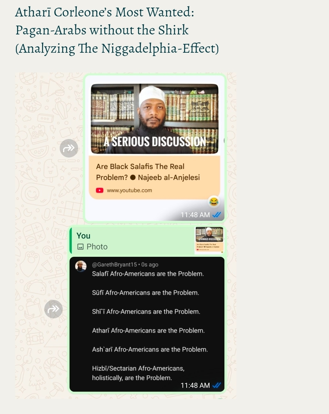 Atharī Corleone’s Most Wanted: Pagan-Arabs without the Shirk (Analyzing The Niggadelphia-Effect)