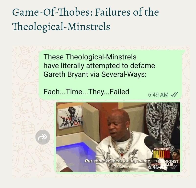 Game-Of-Thobes: Failures of the Theological-Minstrels