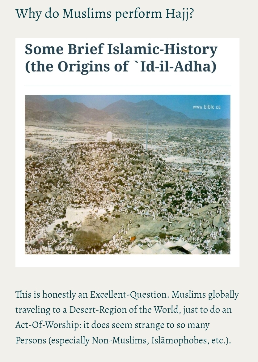 Why do Muslims perform Hajj?