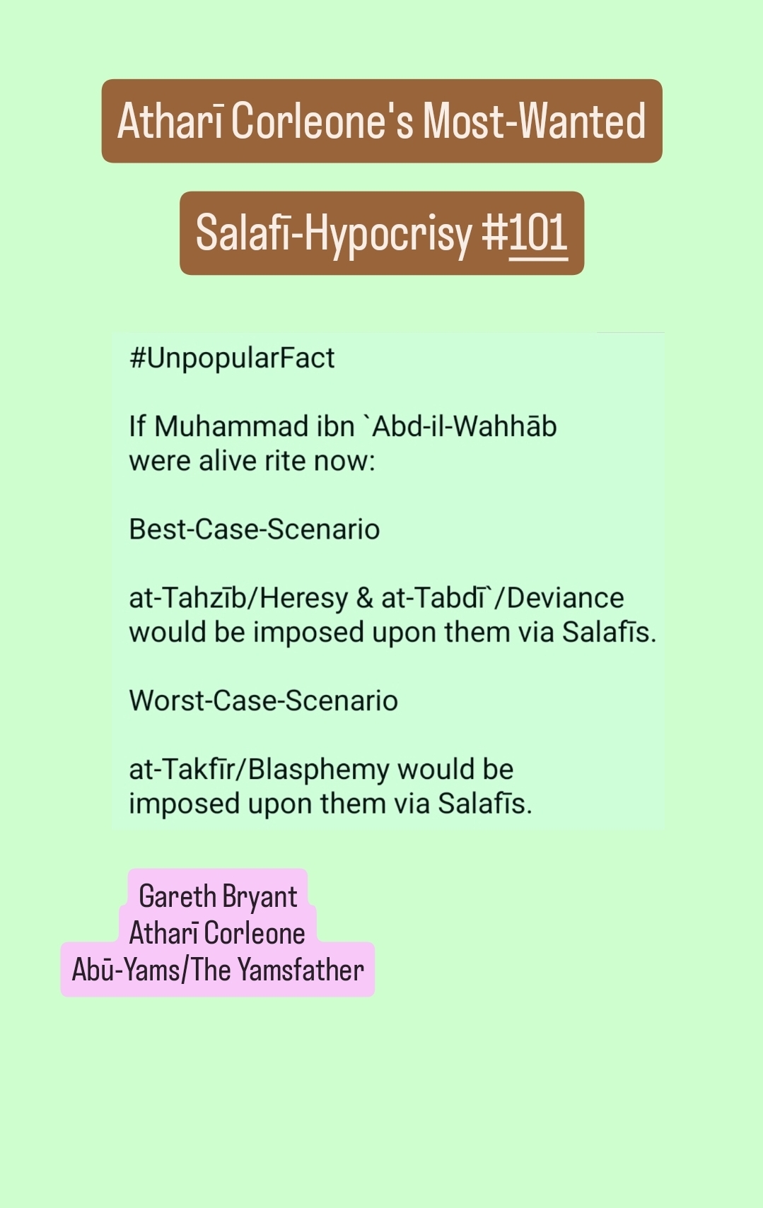 Game-Of-Thobes: Salafī-Hypocrisy has to be Checked ASAP