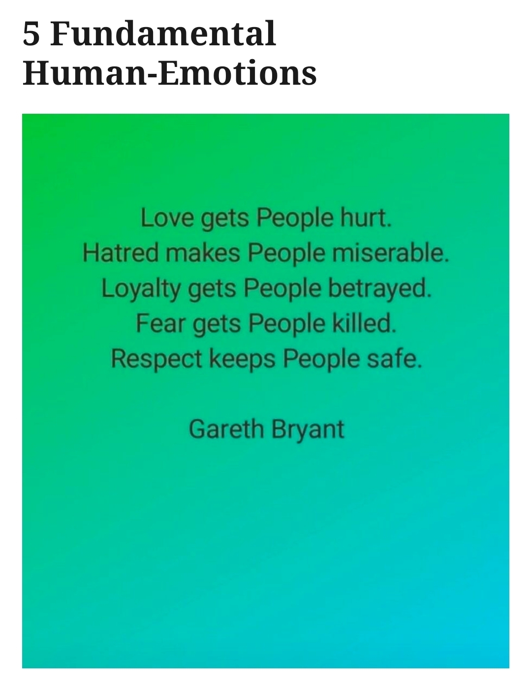 5 Fundamental Human-Emotions