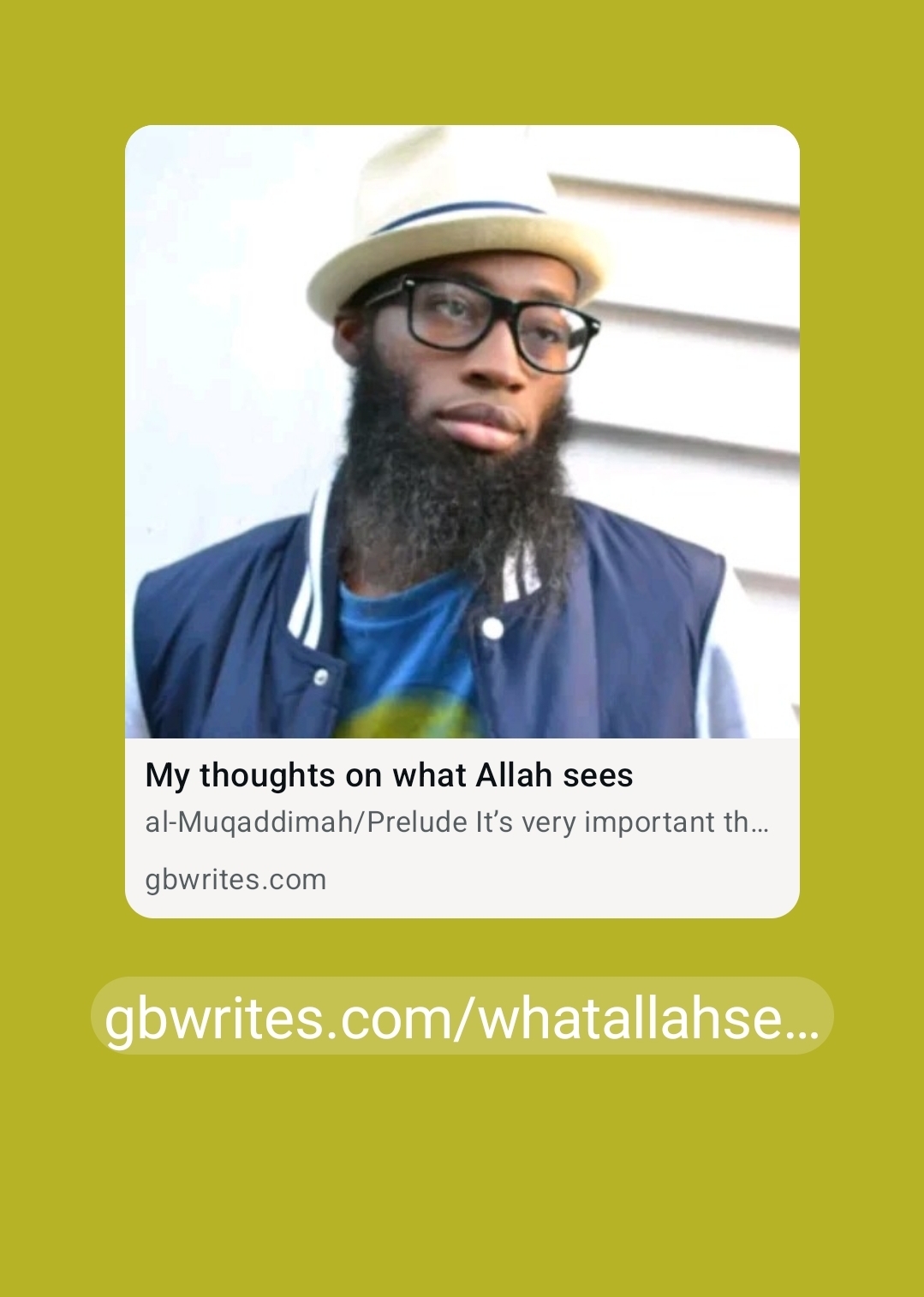 My thoughts on what Allah sees