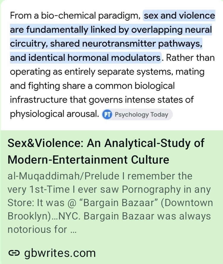 Sex&Violence: An Analytical-Study of Modern-Entertainment Culture